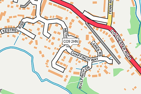 CO9 2HN map - OS OpenMap – Local (Ordnance Survey)