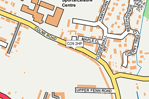 CO9 2HP map - OS OpenMap – Local (Ordnance Survey)