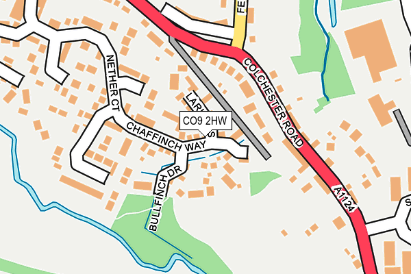 CO9 2HW map - OS OpenMap – Local (Ordnance Survey)