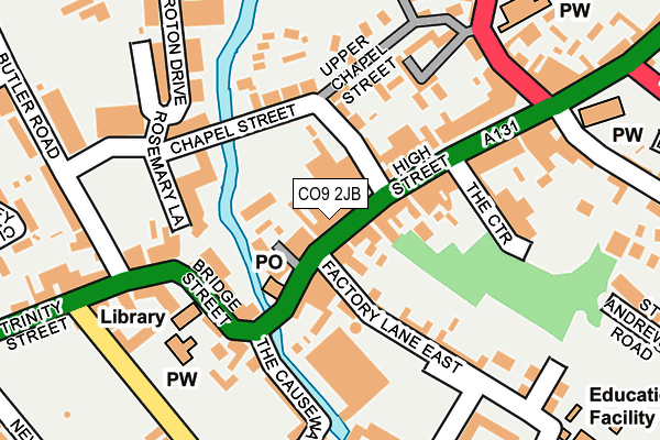 CO9 2JB map - OS OpenMap – Local (Ordnance Survey)