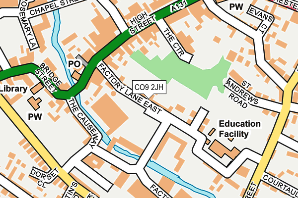 CO9 2JH map - OS OpenMap – Local (Ordnance Survey)