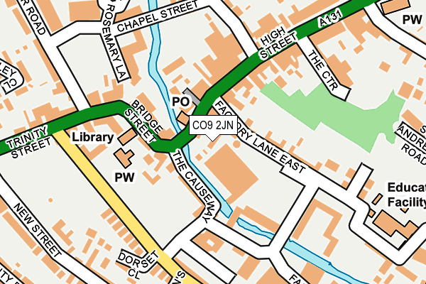 CO9 2JN map - OS OpenMap – Local (Ordnance Survey)