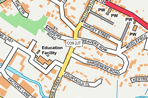 CO9 2JT map - OS OpenMap – Local (Ordnance Survey)