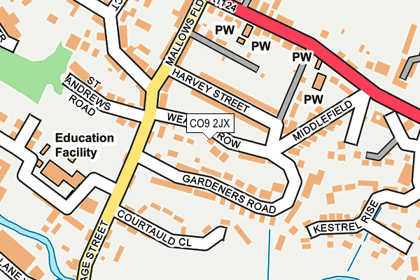 CO9 2JX map - OS OpenMap – Local (Ordnance Survey)