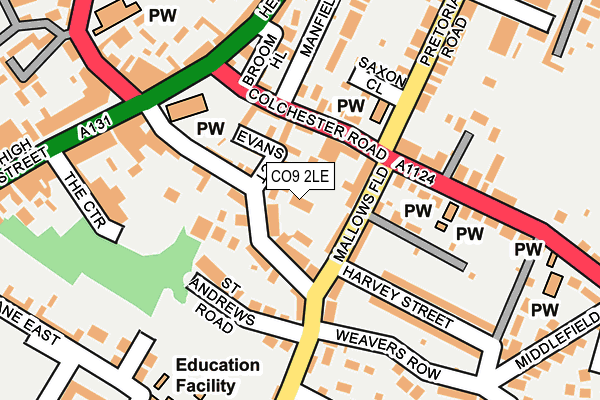 CO9 2LE map - OS OpenMap – Local (Ordnance Survey)