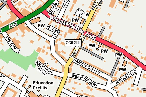 CO9 2LL map - OS OpenMap – Local (Ordnance Survey)