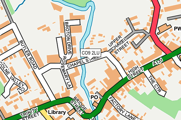 CO9 2LU map - OS OpenMap – Local (Ordnance Survey)