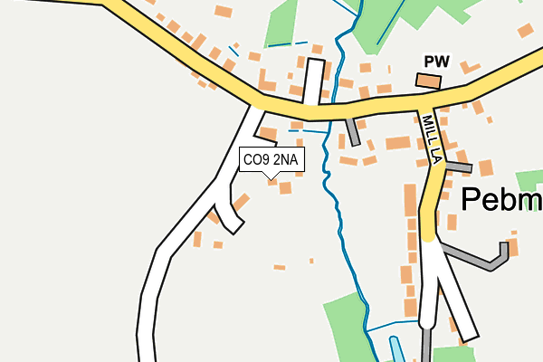 CO9 2NA map - OS OpenMap – Local (Ordnance Survey)