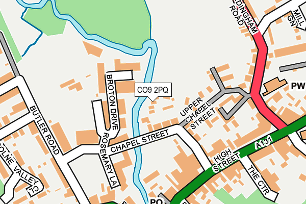 CO9 2PQ map - OS OpenMap – Local (Ordnance Survey)