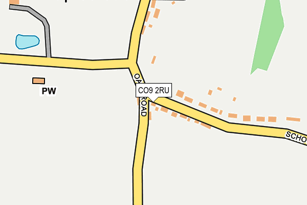 CO9 2RU map - OS OpenMap – Local (Ordnance Survey)