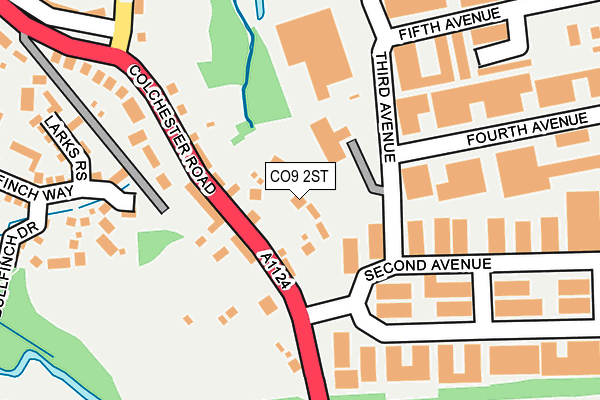 CO9 2ST map - OS OpenMap – Local (Ordnance Survey)