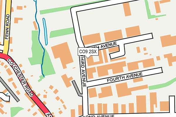 CO9 2SX map - OS OpenMap – Local (Ordnance Survey)