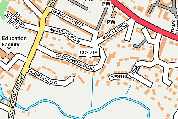 CO9 2TA map - OS OpenMap – Local (Ordnance Survey)