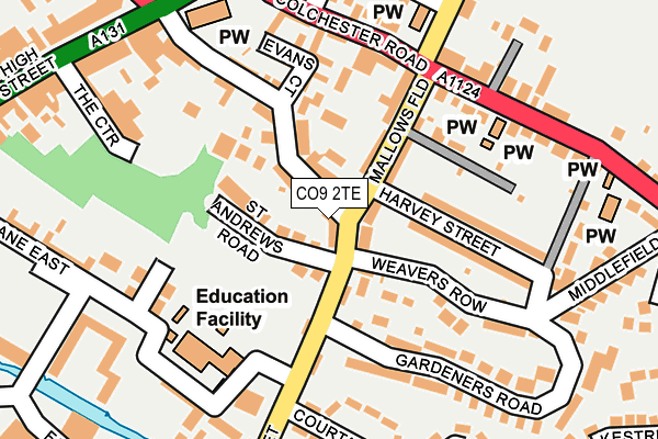 CO9 2TE map - OS OpenMap – Local (Ordnance Survey)