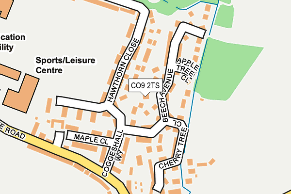 CO9 2TS map - OS OpenMap – Local (Ordnance Survey)