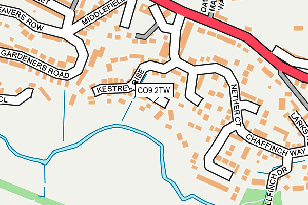 CO9 2TW map - OS OpenMap – Local (Ordnance Survey)