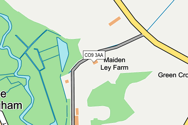 CO9 3AA map - OS OpenMap – Local (Ordnance Survey)