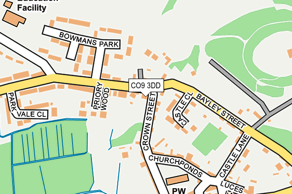 CO9 3DD map - OS OpenMap – Local (Ordnance Survey)