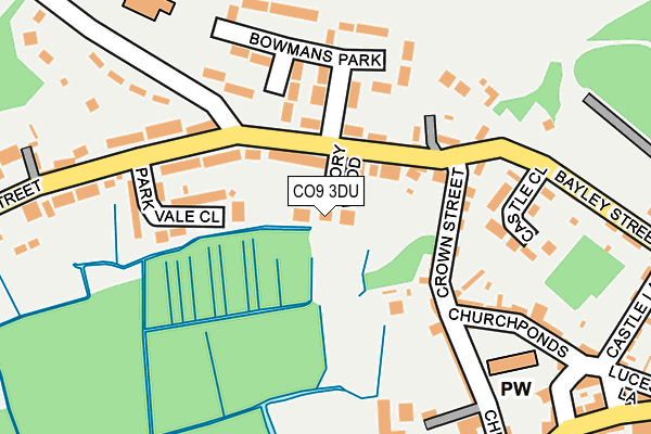 CO9 3DU map - OS OpenMap – Local (Ordnance Survey)