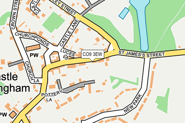 CO9 3EW map - OS OpenMap – Local (Ordnance Survey)