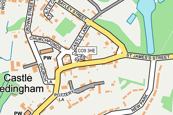CO9 3HE map - OS OpenMap – Local (Ordnance Survey)