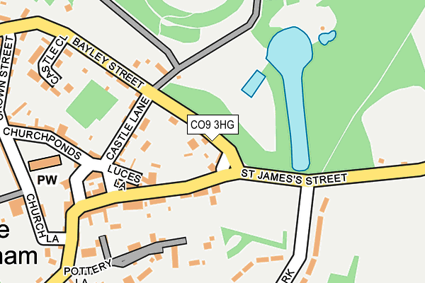 CO9 3HG map - OS OpenMap – Local (Ordnance Survey)