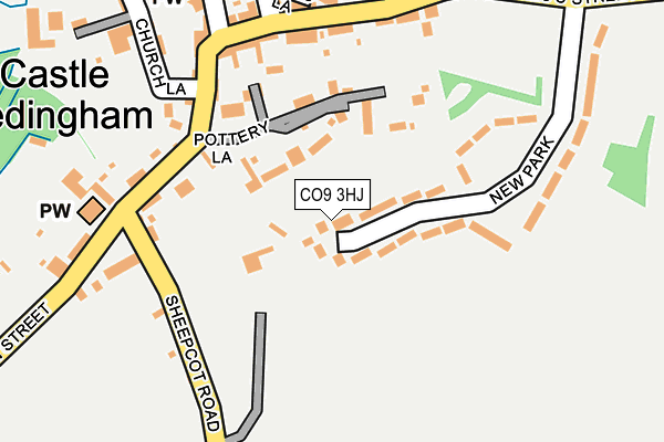 CO9 3HJ map - OS OpenMap – Local (Ordnance Survey)