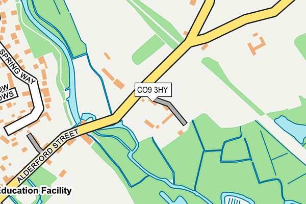 CO9 3HY map - OS OpenMap – Local (Ordnance Survey)