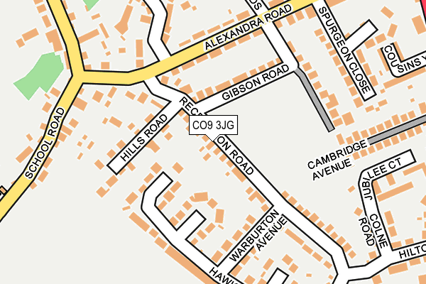 CO9 3JG map - OS OpenMap – Local (Ordnance Survey)