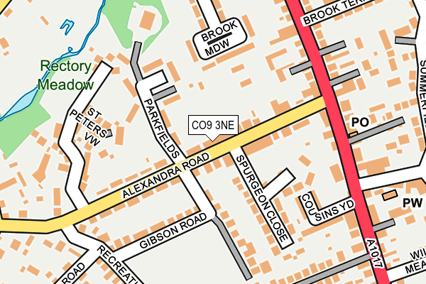 CO9 3NE map - OS OpenMap – Local (Ordnance Survey)