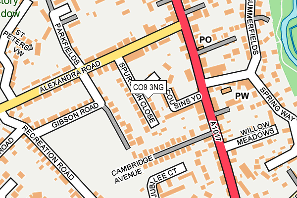 CO9 3NG map - OS OpenMap – Local (Ordnance Survey)