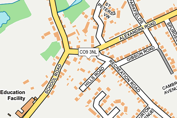 CO9 3NL map - OS OpenMap – Local (Ordnance Survey)