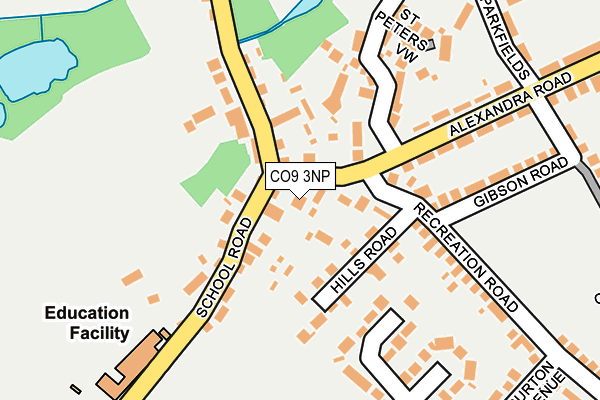 CO9 3NP map - OS OpenMap – Local (Ordnance Survey)