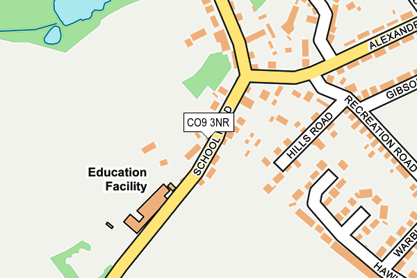 CO9 3NR map - OS OpenMap – Local (Ordnance Survey)
