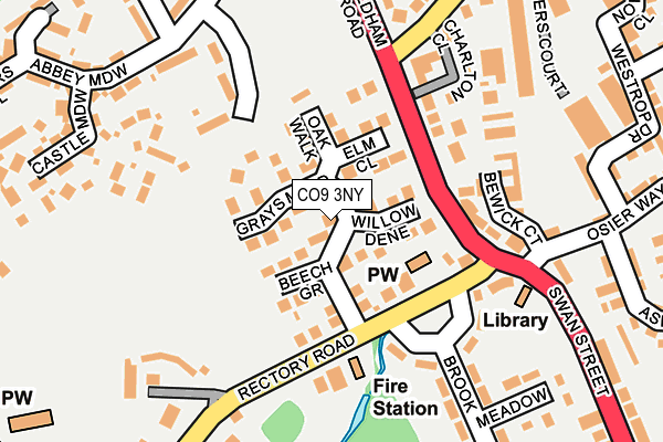 CO9 3NY map - OS OpenMap – Local (Ordnance Survey)