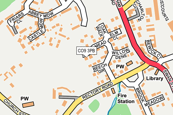 CO9 3PB map - OS OpenMap – Local (Ordnance Survey)
