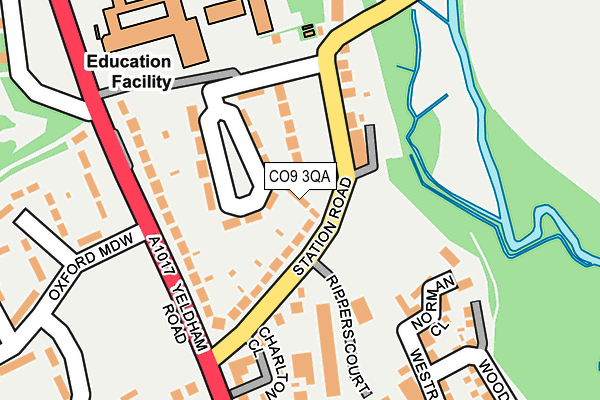 CO9 3QA map - OS OpenMap – Local (Ordnance Survey)