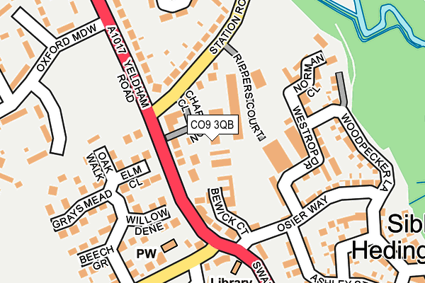 CO9 3QB map - OS OpenMap – Local (Ordnance Survey)