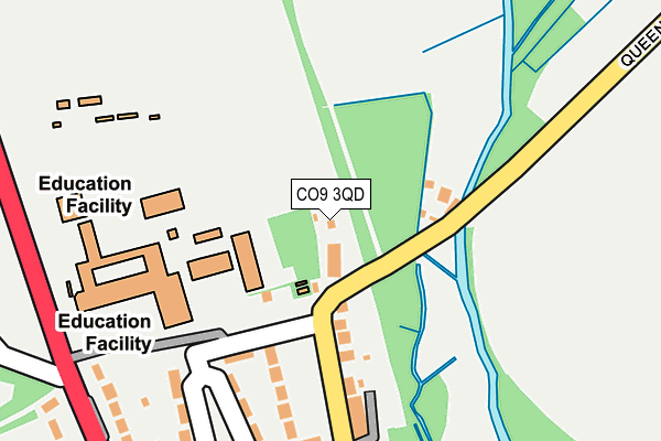 CO9 3QD map - OS OpenMap – Local (Ordnance Survey)