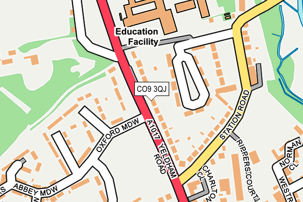 CO9 3QJ map - OS OpenMap – Local (Ordnance Survey)