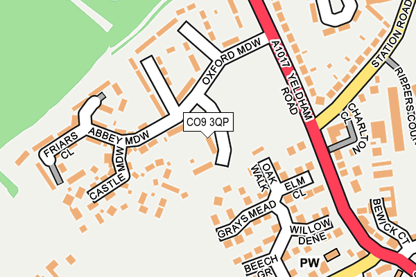 CO9 3QP map - OS OpenMap – Local (Ordnance Survey)