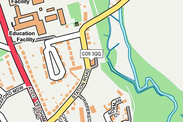 CO9 3QQ map - OS OpenMap – Local (Ordnance Survey)