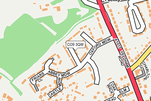 CO9 3QW map - OS OpenMap – Local (Ordnance Survey)
