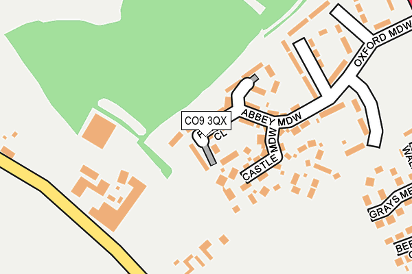 CO9 3QX map - OS OpenMap – Local (Ordnance Survey)