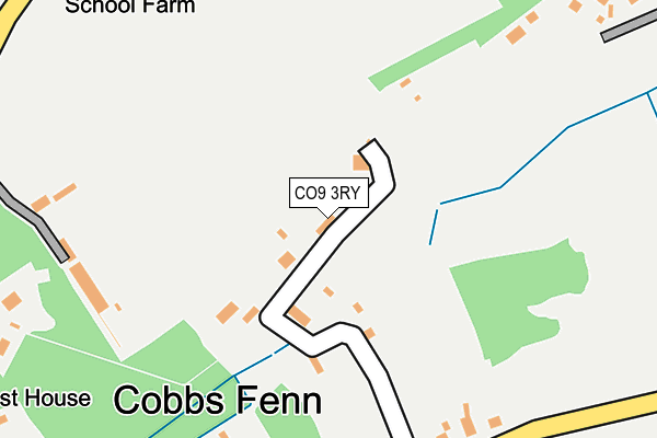 CO9 3RY map - OS OpenMap – Local (Ordnance Survey)