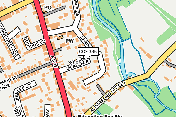 CO9 3SB map - OS OpenMap – Local (Ordnance Survey)