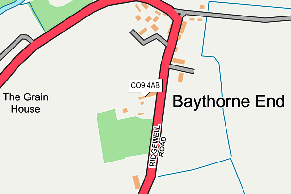 CO9 4AB map - OS OpenMap – Local (Ordnance Survey)