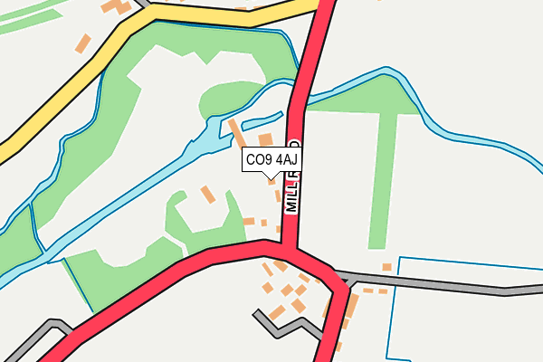 CO9 4AJ map - OS OpenMap – Local (Ordnance Survey)