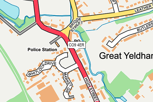 CO9 4ER map - OS OpenMap – Local (Ordnance Survey)