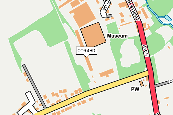 CO9 4HD map - OS OpenMap – Local (Ordnance Survey)